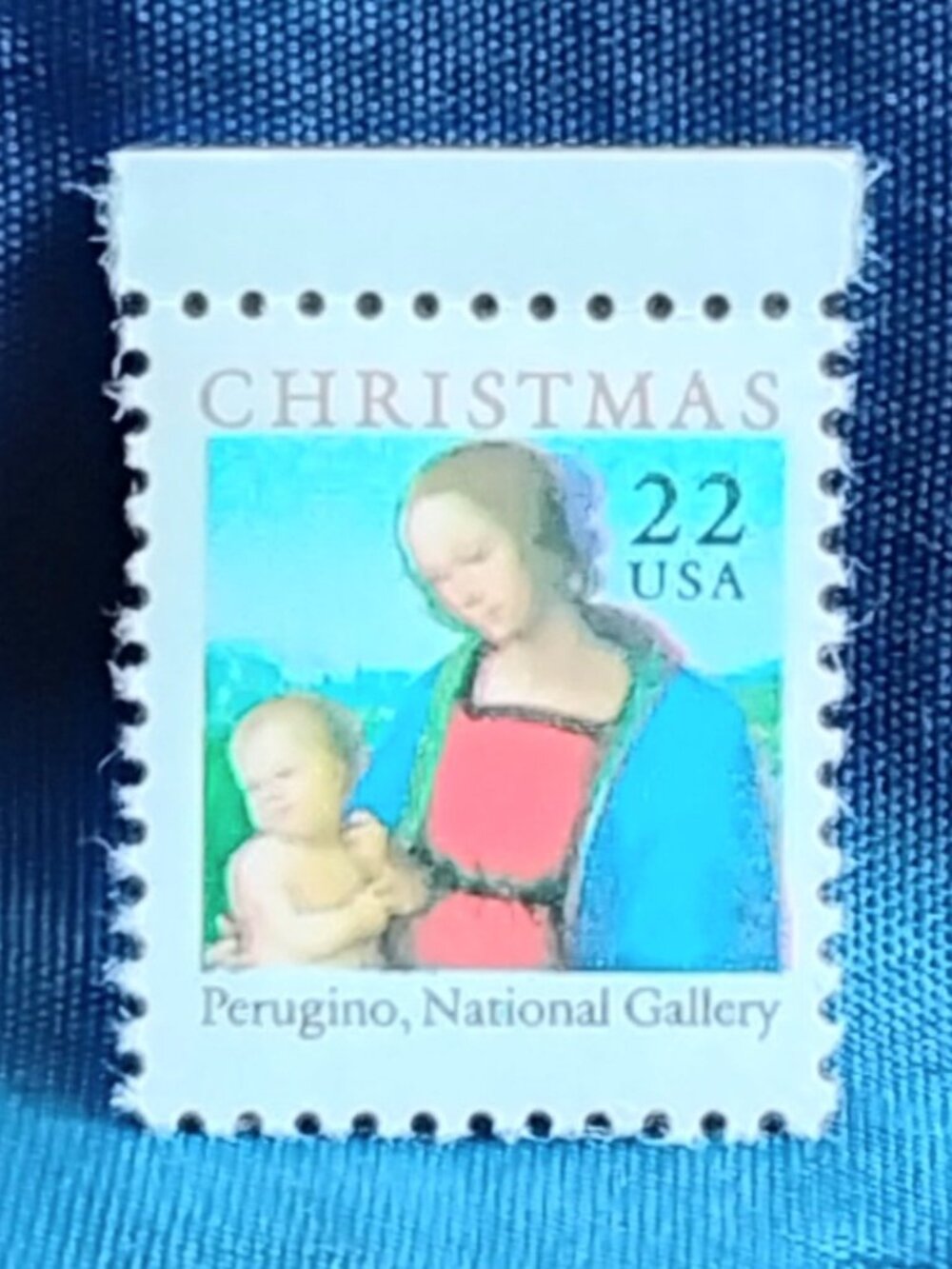Uncirculated USA 1986 Christmas Perugino, National Gallery 22 Cent Stamp!!